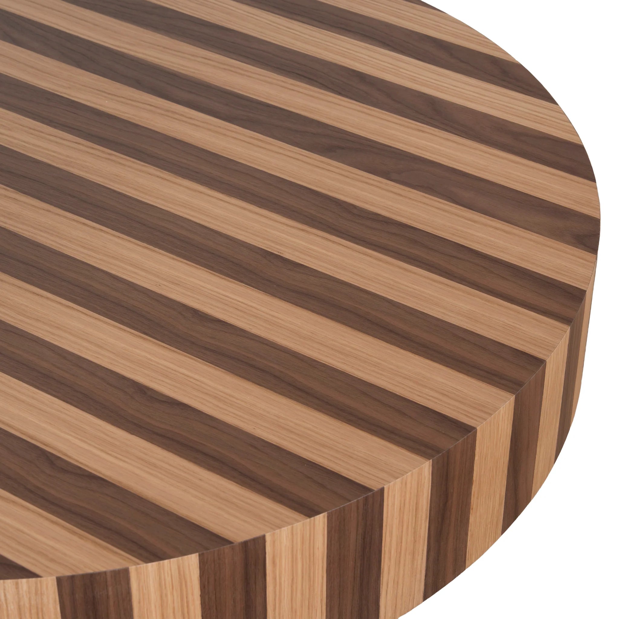 Polora 1m Round Coffee Table - Two Tone Natural