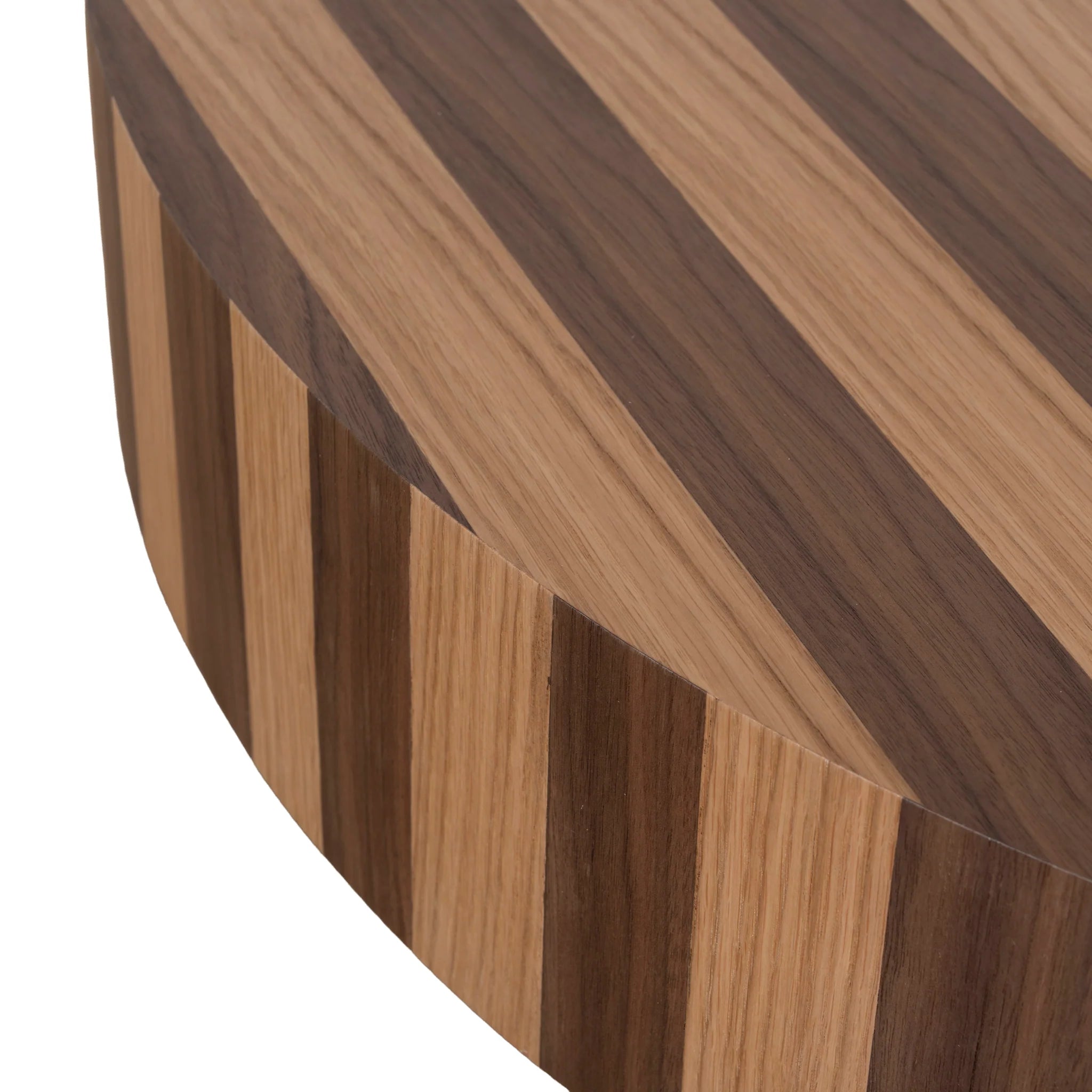 Polora 1m Round Coffee Table - Two Tone Natural