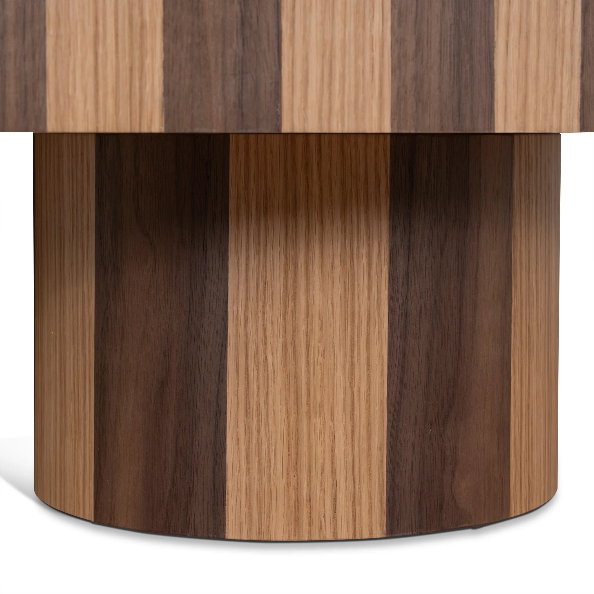 Polora 1m Round Coffee Table - Two Tone Natural