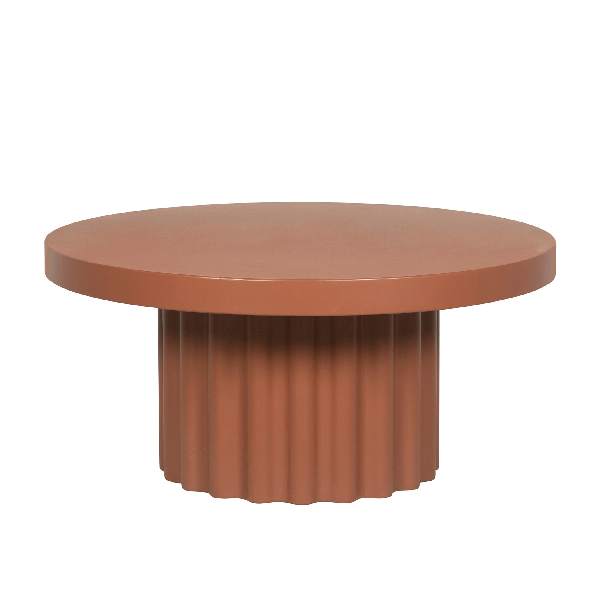 90cm Concrete Coffee Table - Terracotta
