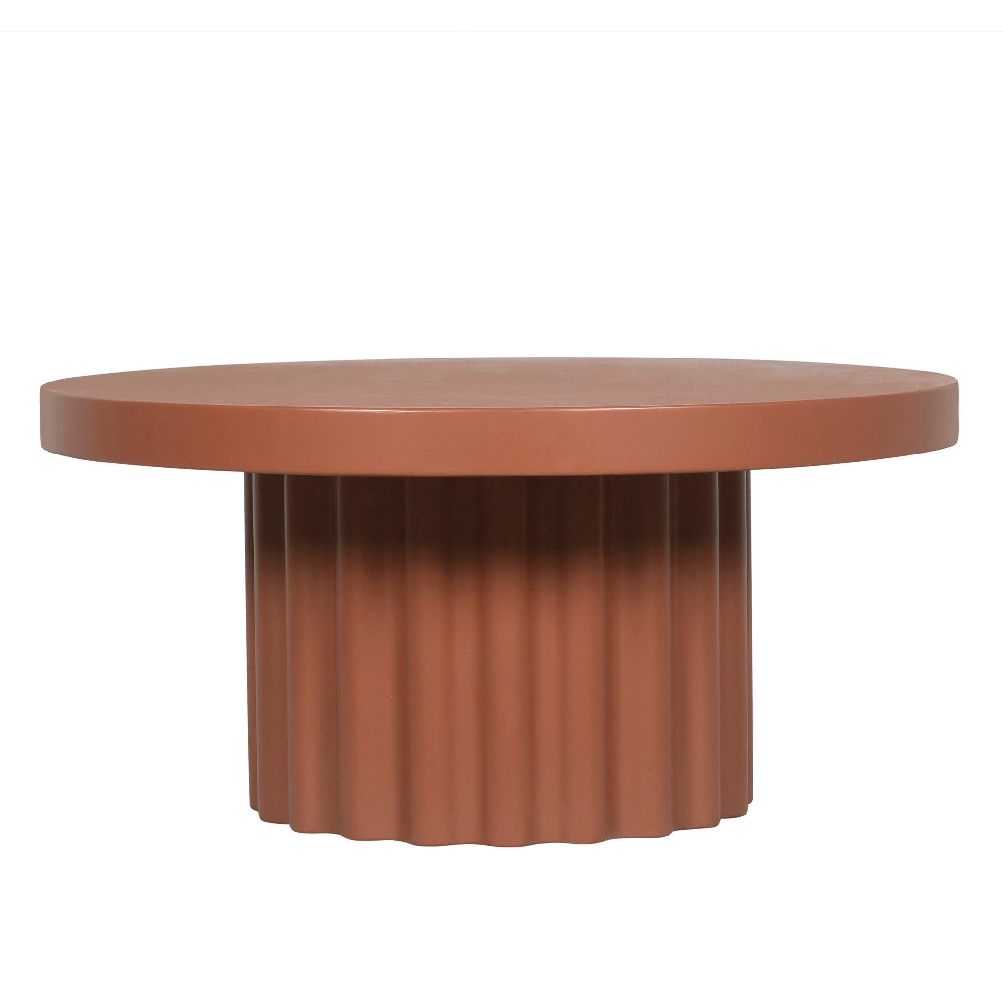 90cm Concrete Coffee Table - Terracotta