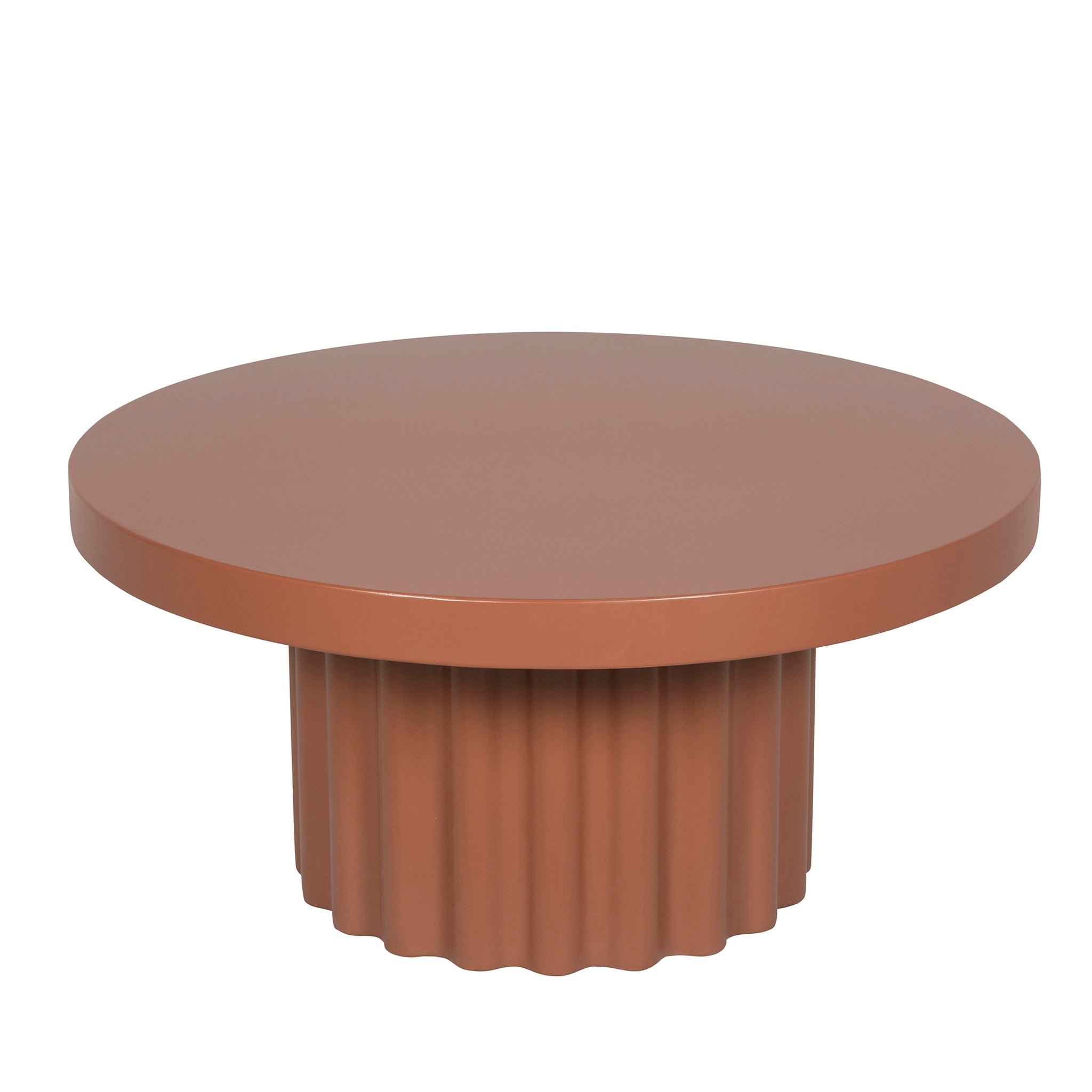 90cm Concrete Coffee Table - Terracotta