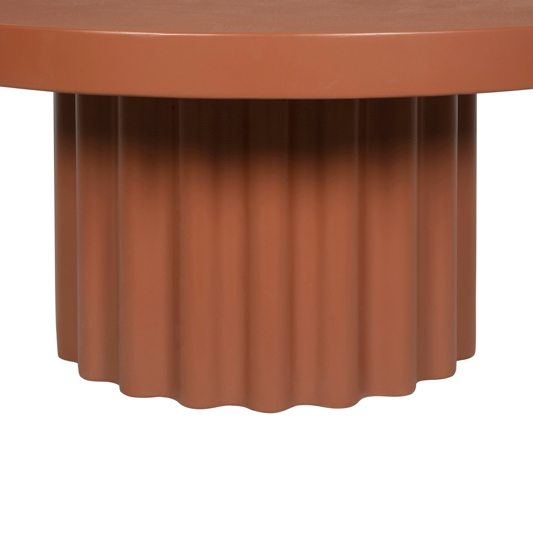 90cm Concrete Coffee Table - Terracotta