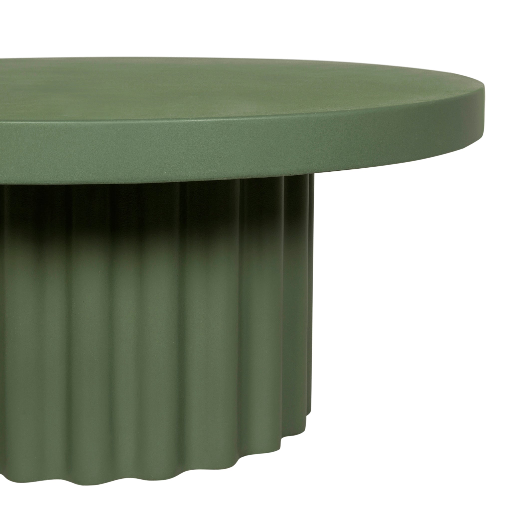 90cm Concrete Coffee Table - Green