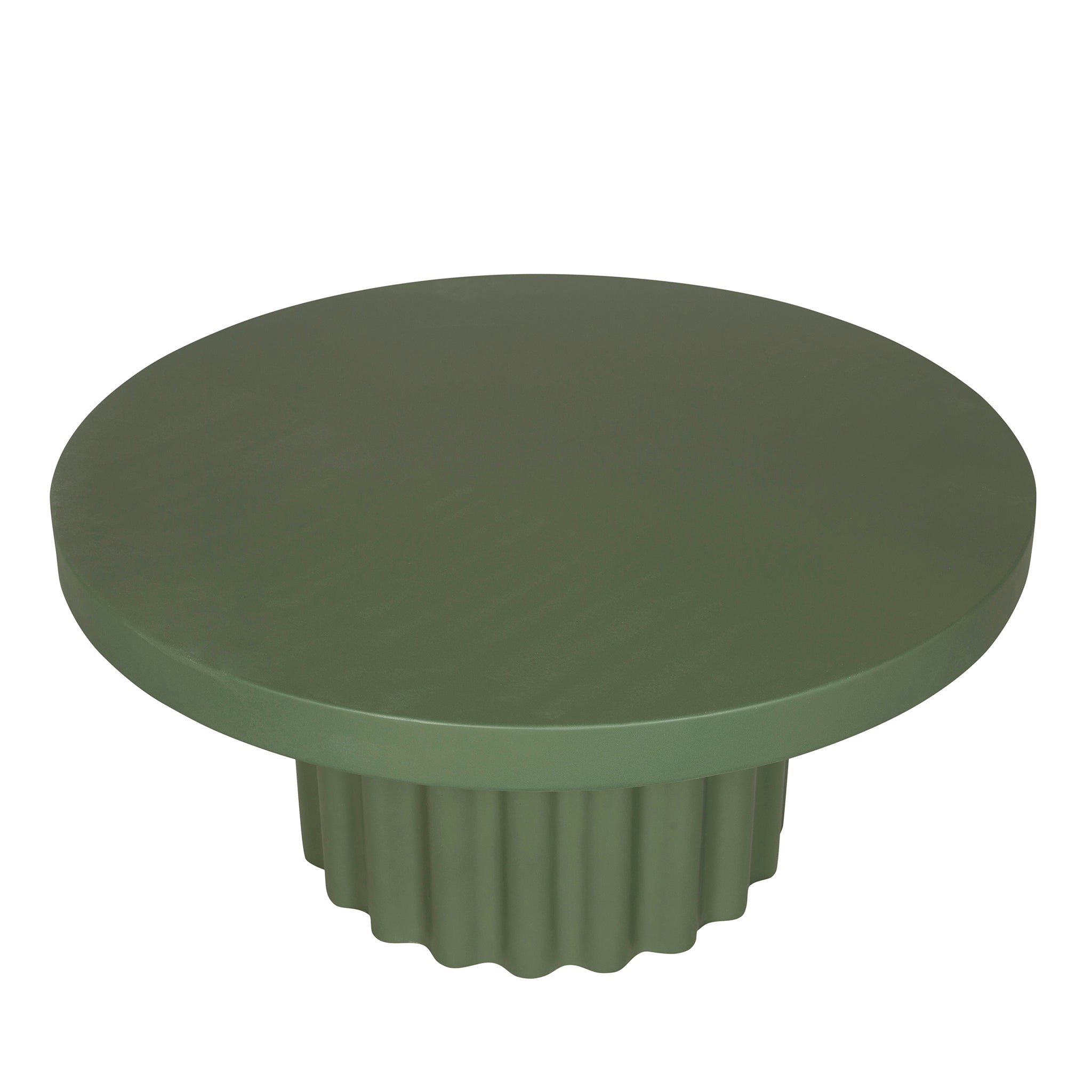 90cm Concrete Coffee Table - Green