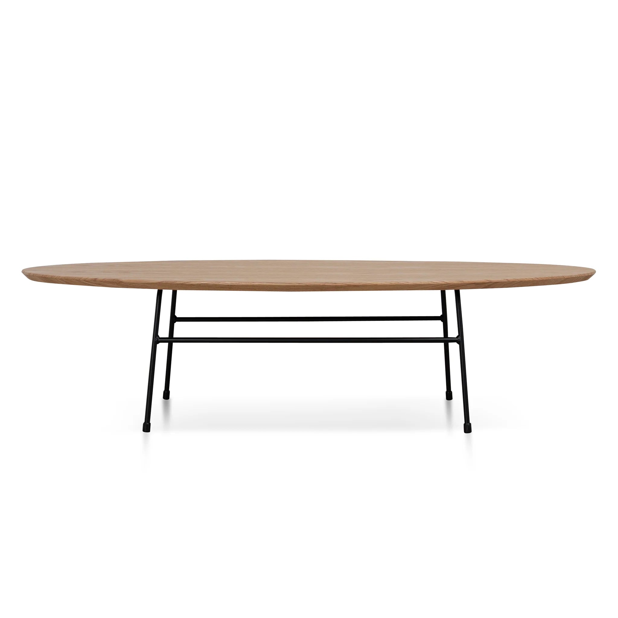 Showcasing Lomora 117.5cm Coffee Table - Natural Ash Veneer - Black Legs CF12394-SD Coffee Table by Calibre Furniturs