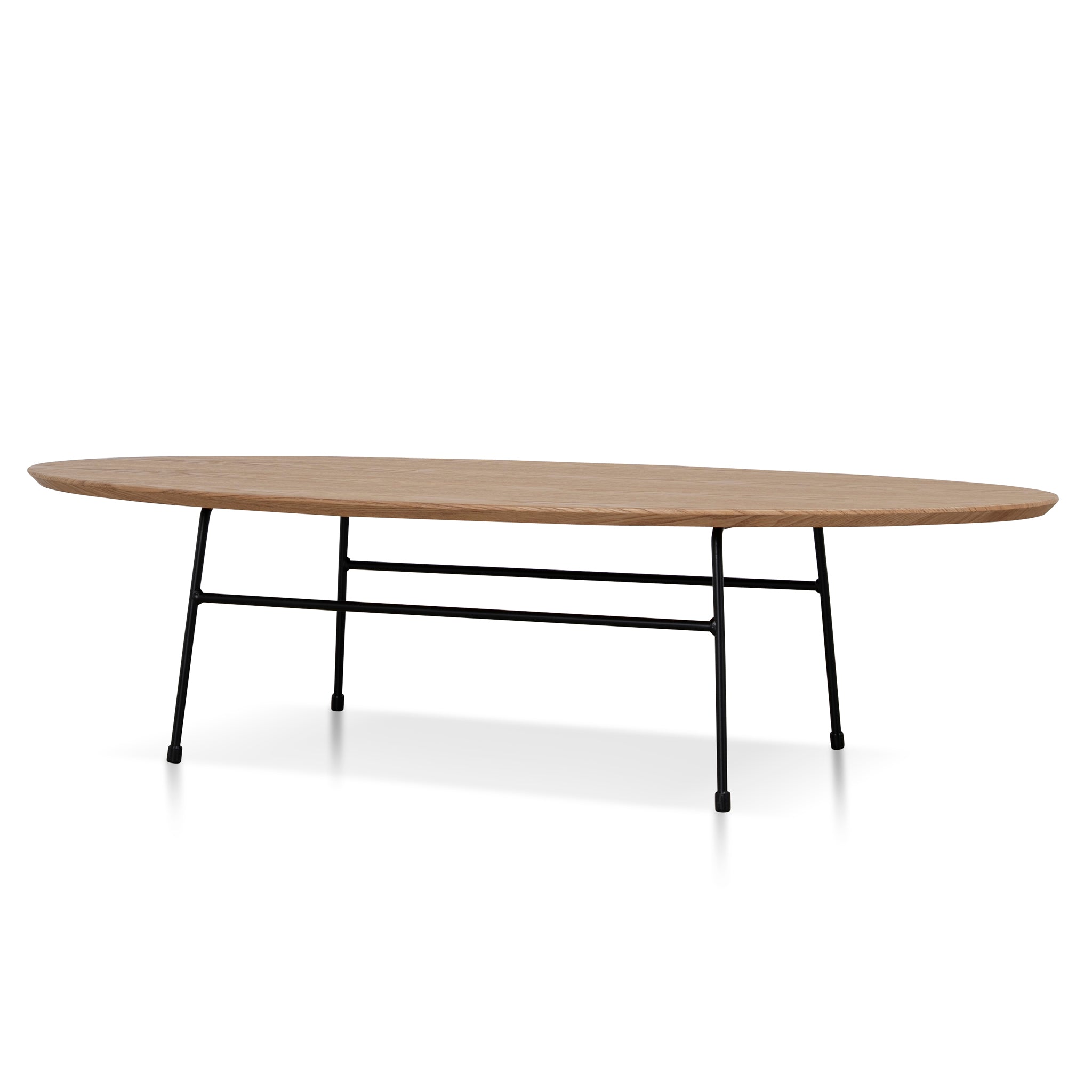 CCF12394-SD 117.5cm Coffee Table - Natural Ash Veneer - Black Legs
