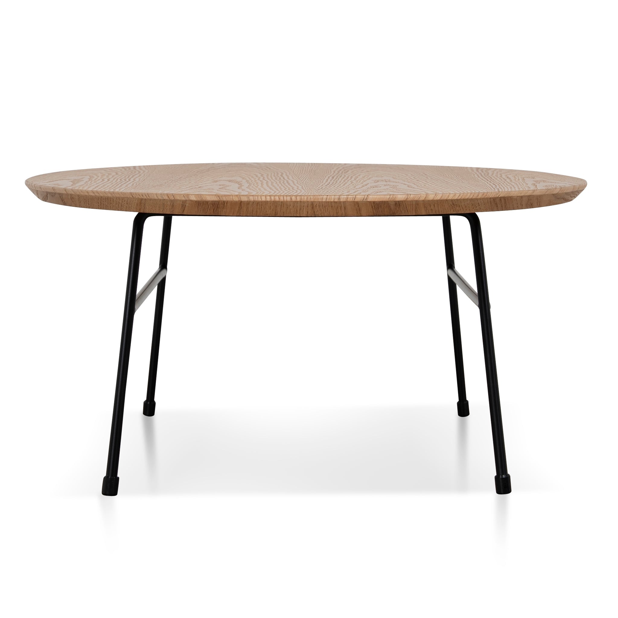 CCF12394-SD 117.5cm Coffee Table - Natural Ash Veneer - Black Legs