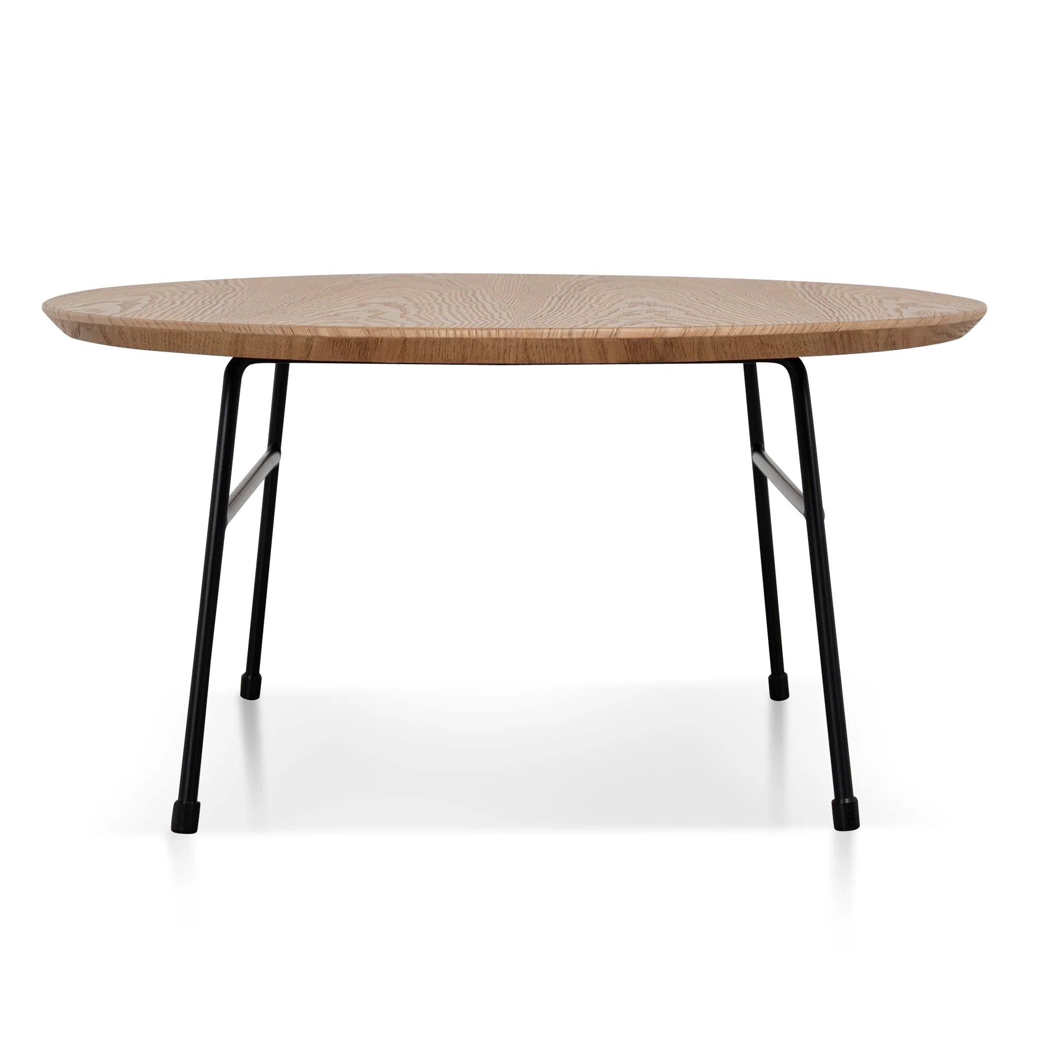 Showcasing Lomora 117.5cm Coffee Table - Natural Ash Veneer - Black Legs CF12394-SD Coffee Table by Calibre Furniturs