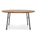 Showcasing Lomora 117.5cm Coffee Table - Natural Ash Veneer - Black Legs CF12394-SD Coffee Table by Calibre Furniturs