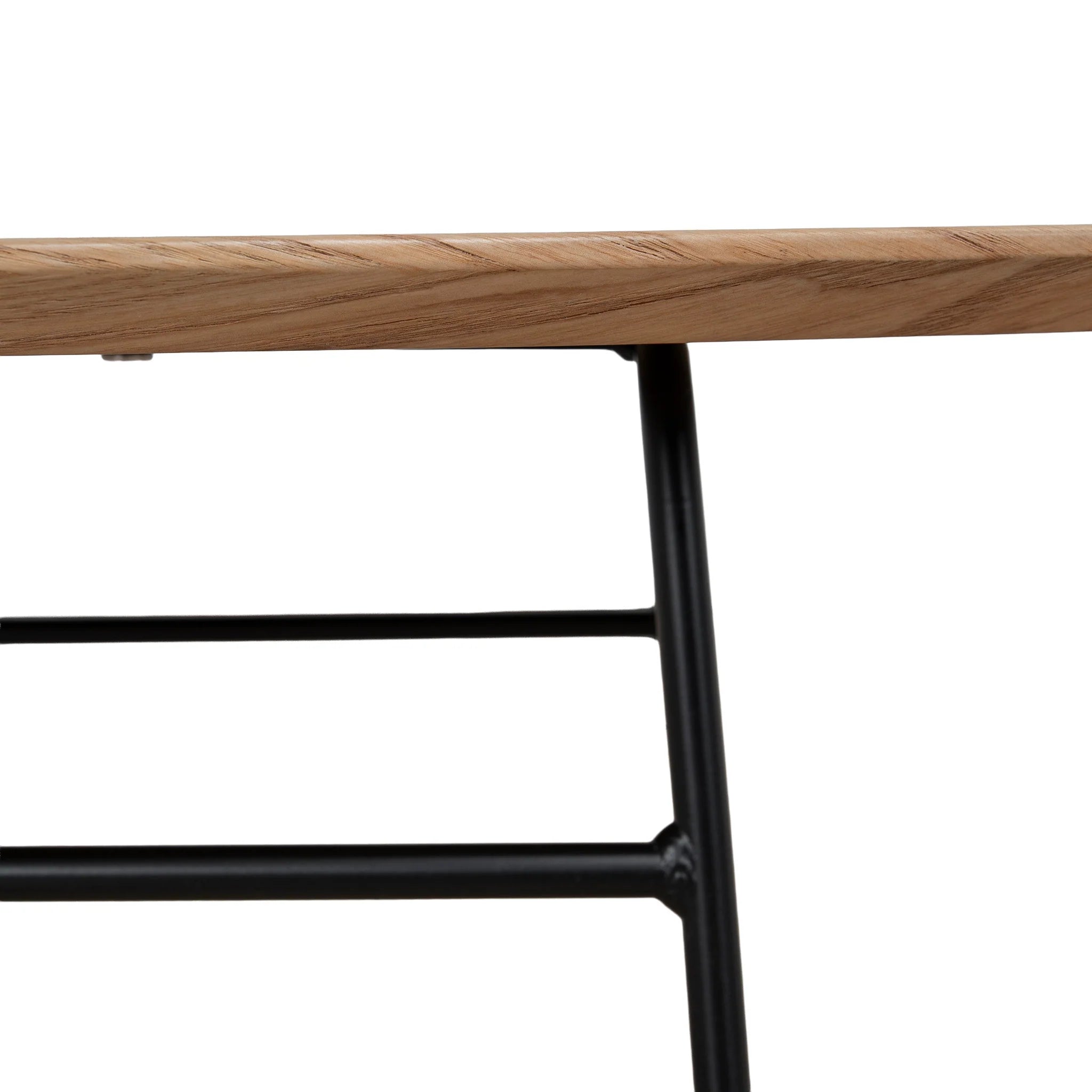 Lomora 117.5cm Coffee Table - Natural Ash Veneer - Black Legs