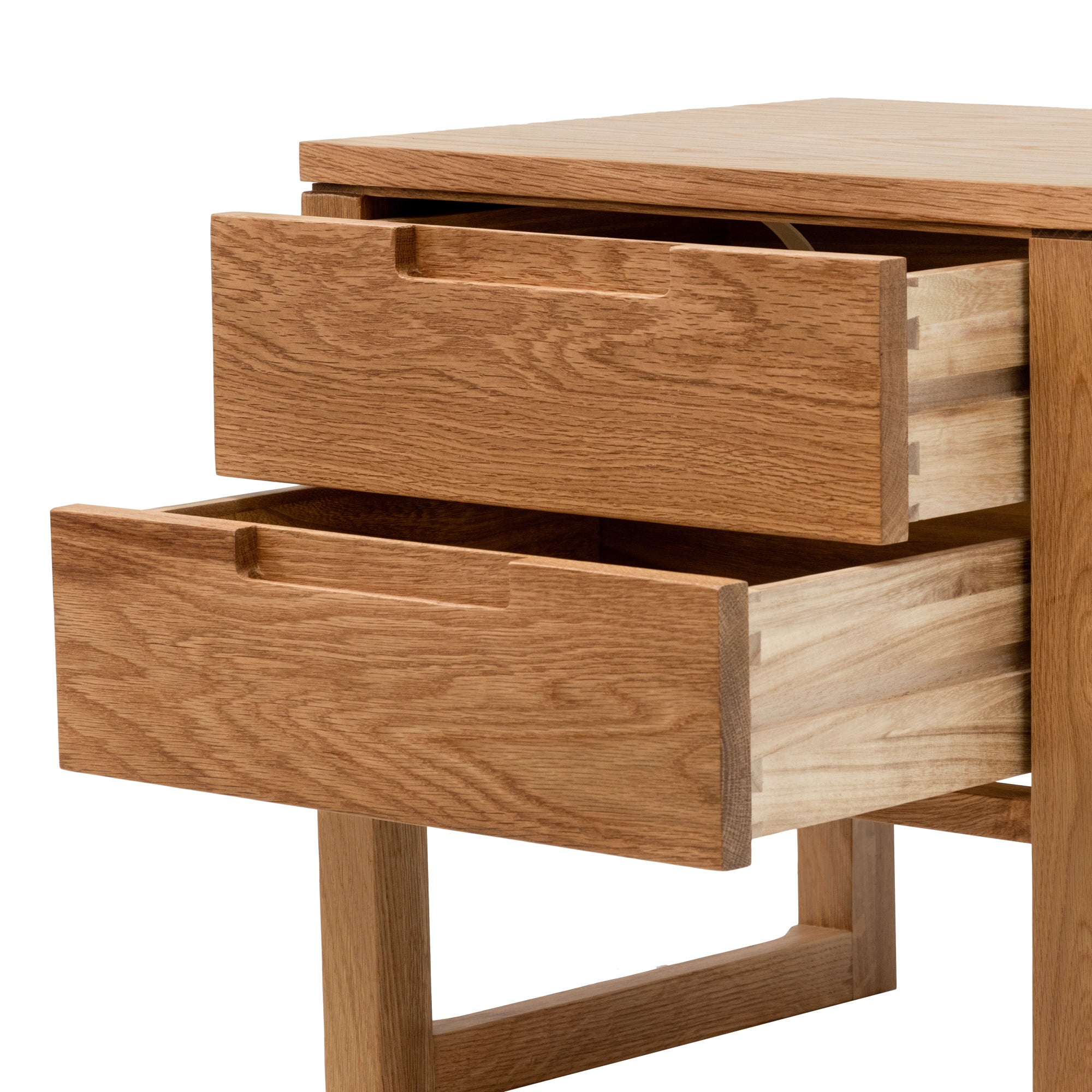 CCF490 2 Drawer Wooden Bedside Table - Natural Oak