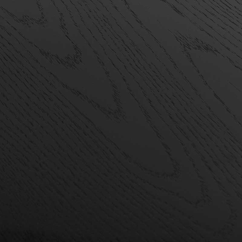 100cm Wooden Round Coffee Table - Black