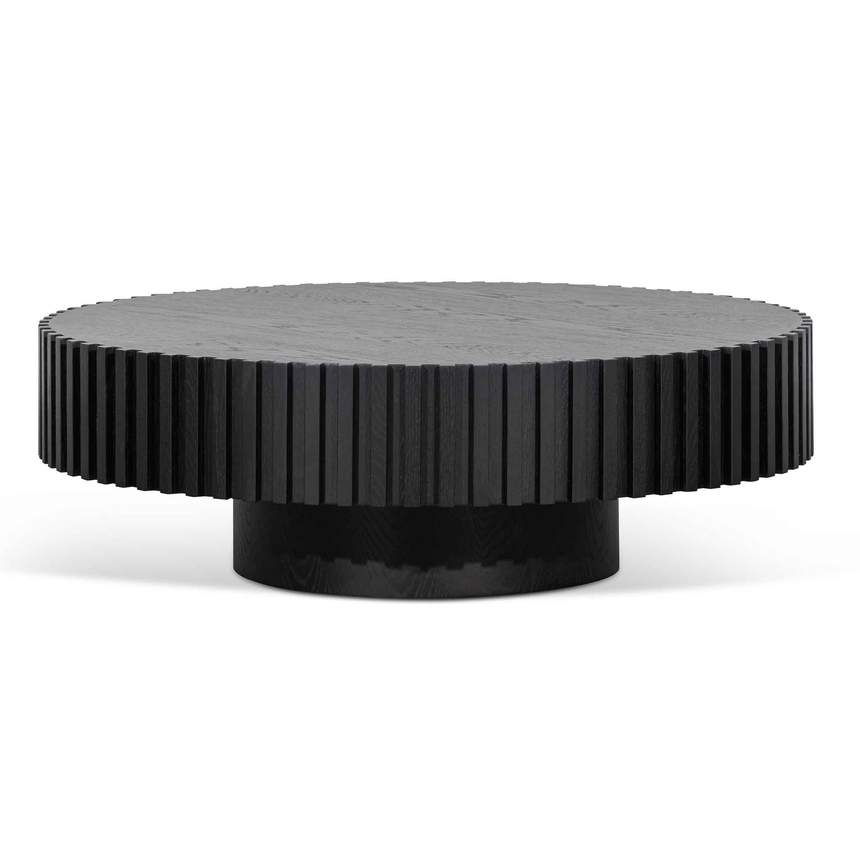 Panenara Oak Round Coffee Table - Black