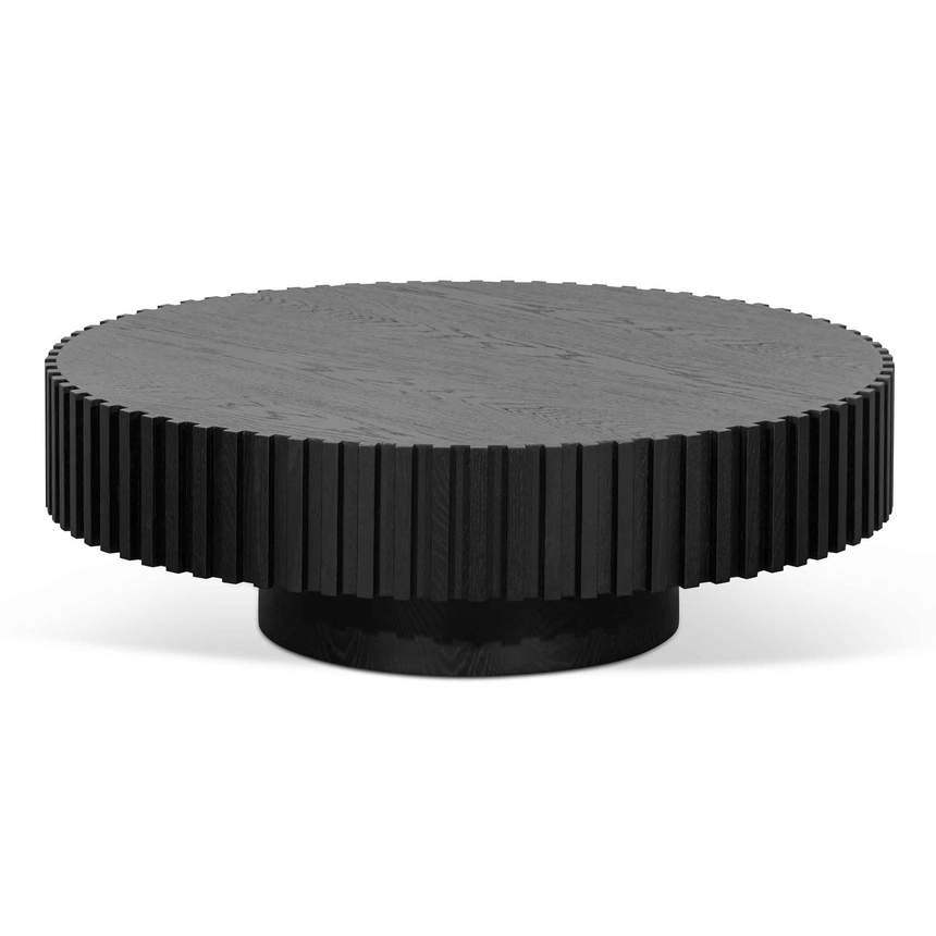 Panenara Oak Round Coffee Table - Black