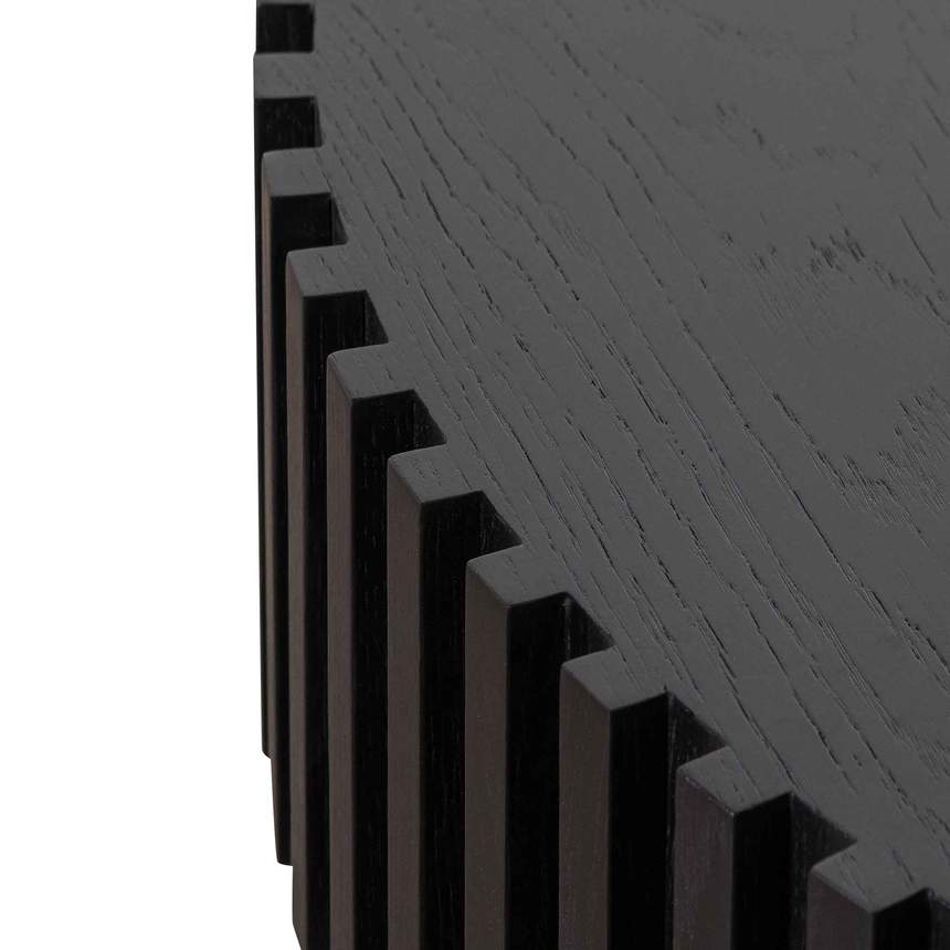 Panenara Oak Round Coffee Table - Black