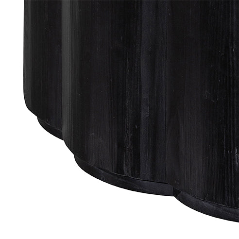 CCF6477-NI 100cm Round Coffee Table - Full Black