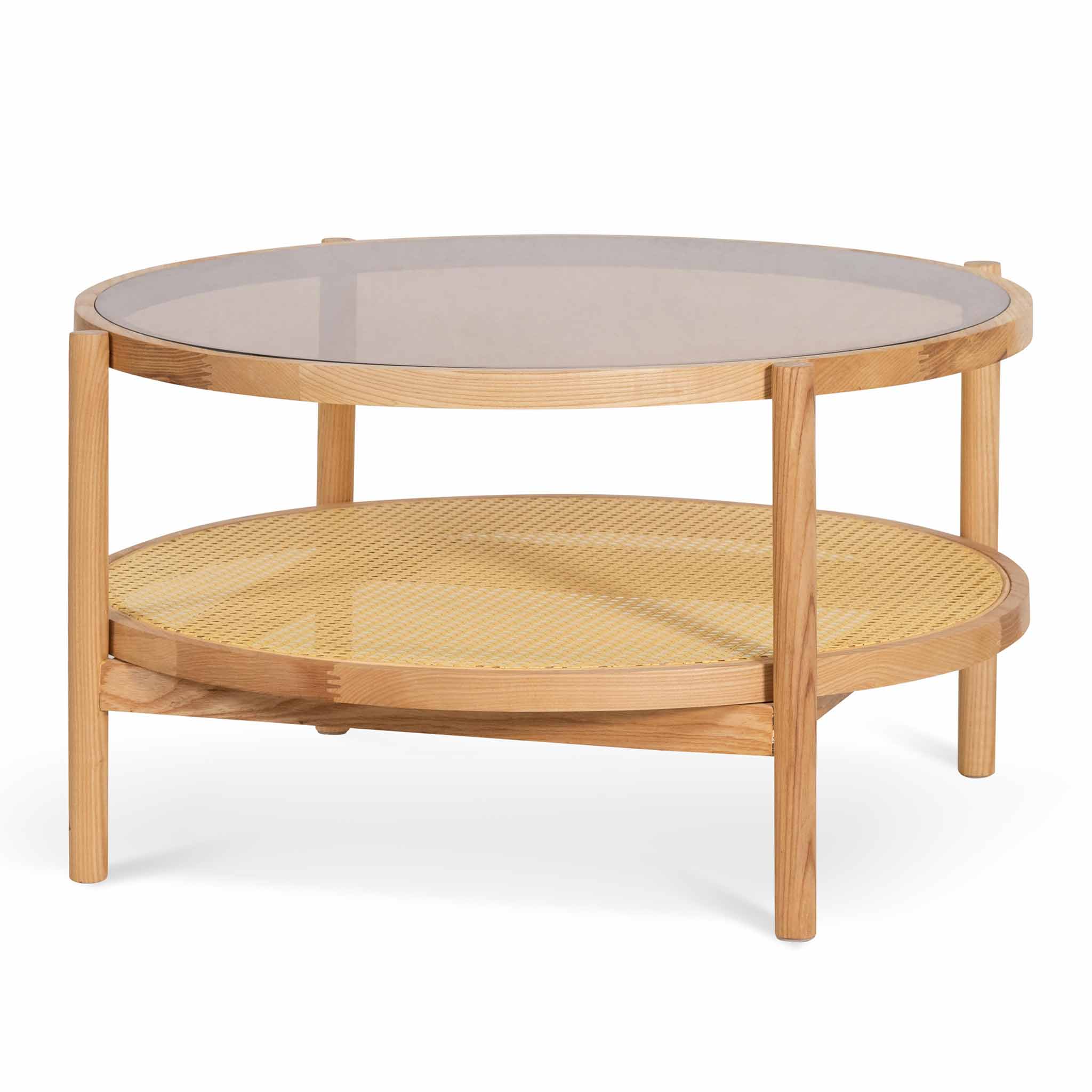 CCF6737-IG Glass Top Coffee Table - Natural - Last one