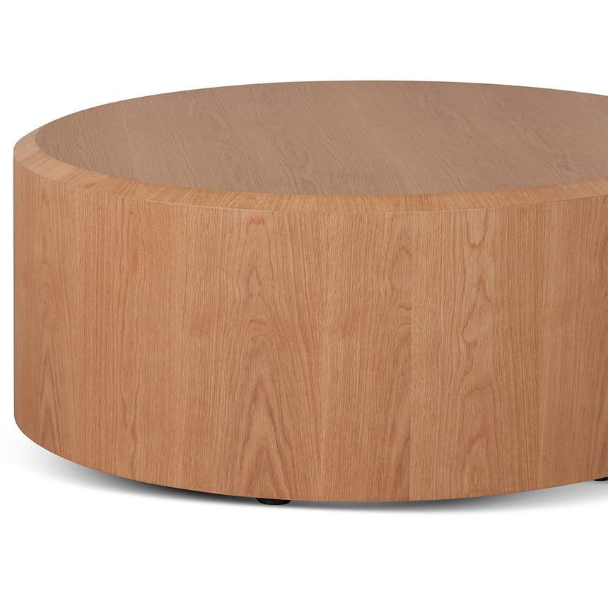 1.2m Round High Plinth - Natural Oak
