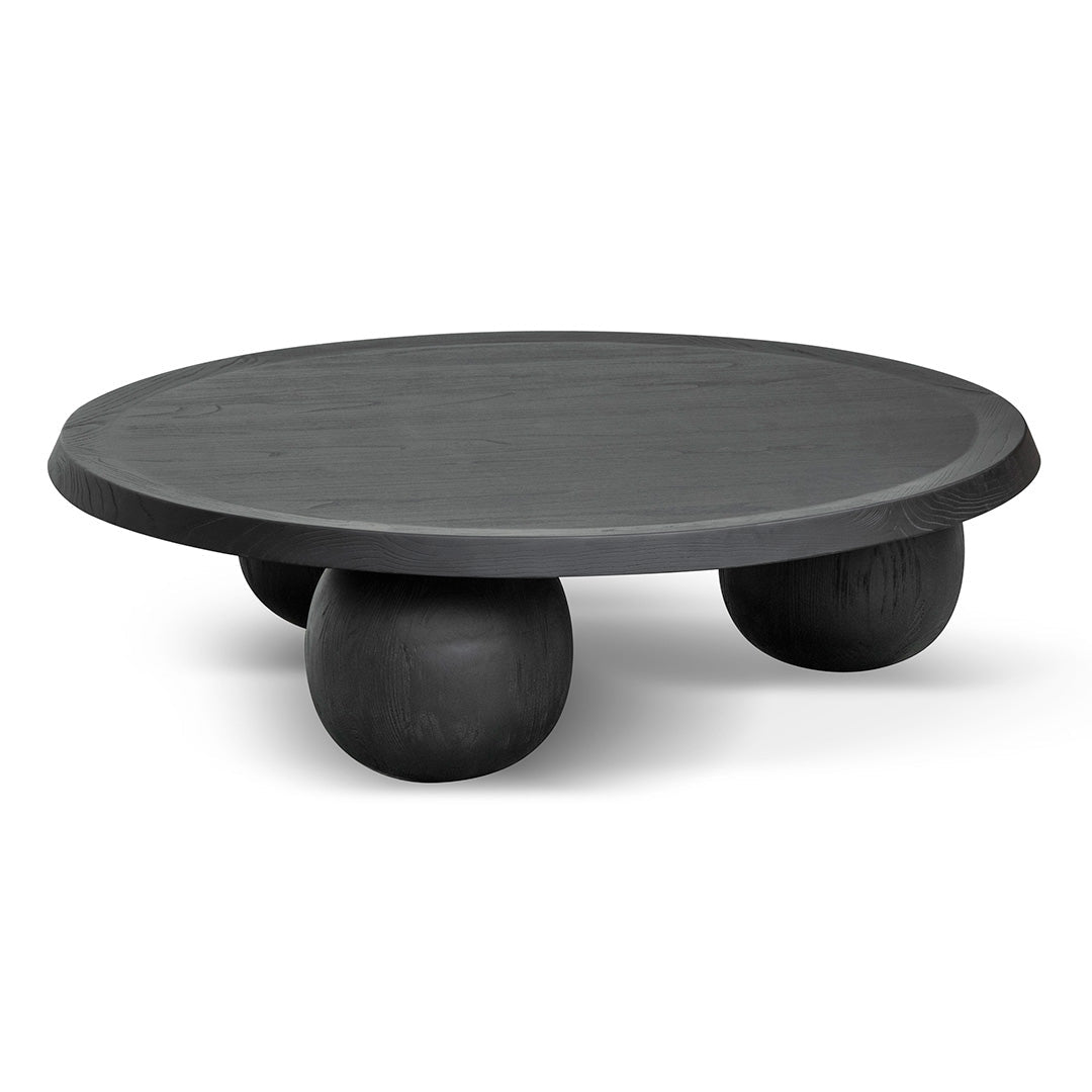 100cm Elm Ball Coffee Table - Full Black - image 3