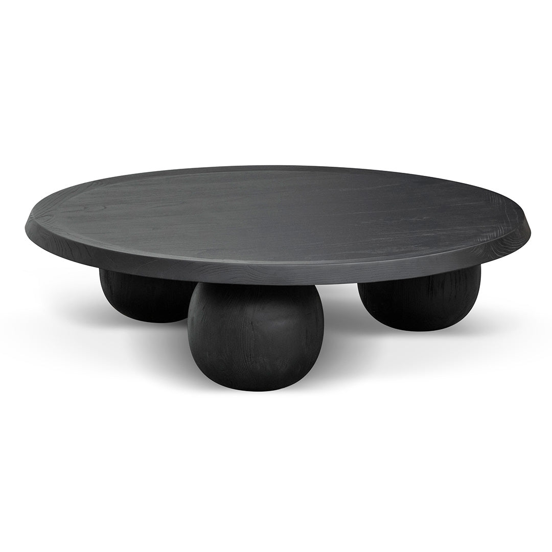 100cm Elm Ball Coffee Table - Full Black - image 4