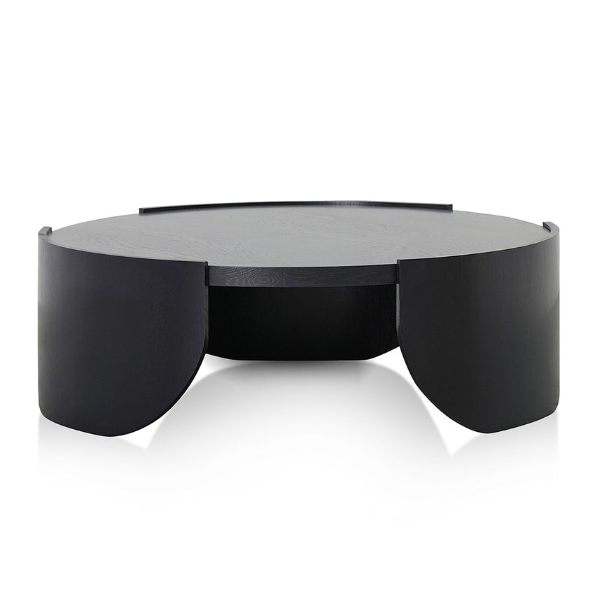 1.1m Round Coffee Table - Black