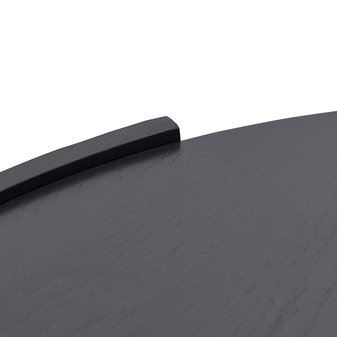 1.1m Round Coffee Table - Black