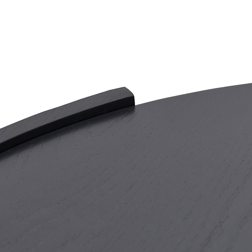 1.1m Round Coffee Table - Black