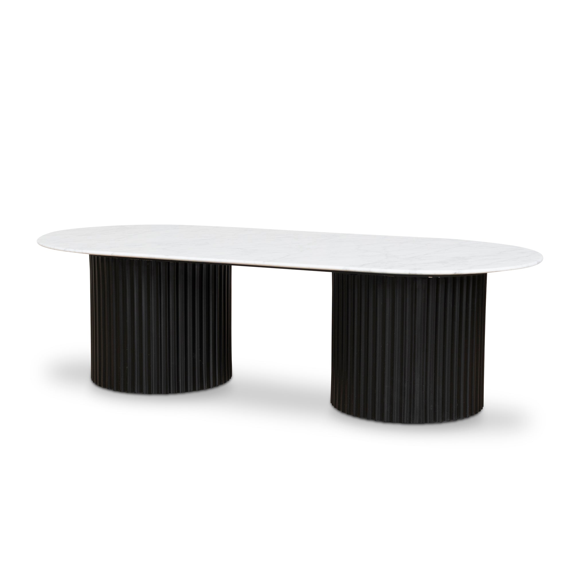 1.3m Marble Coffee Table - Black