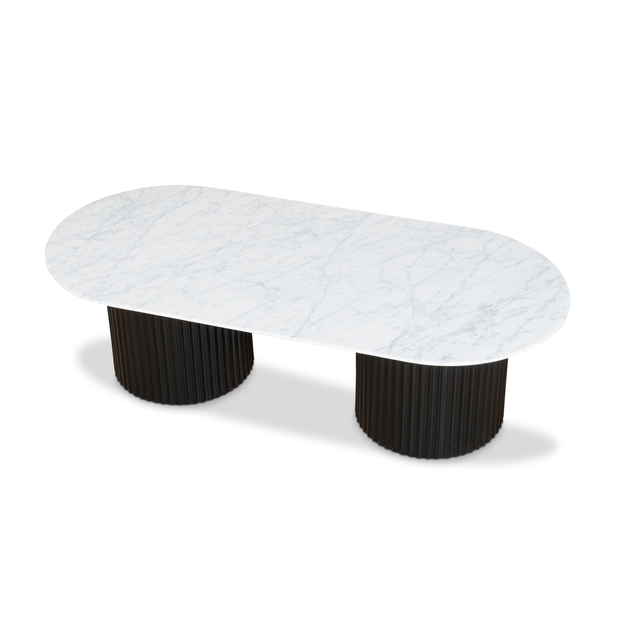 1.3m Marble Coffee Table - Black