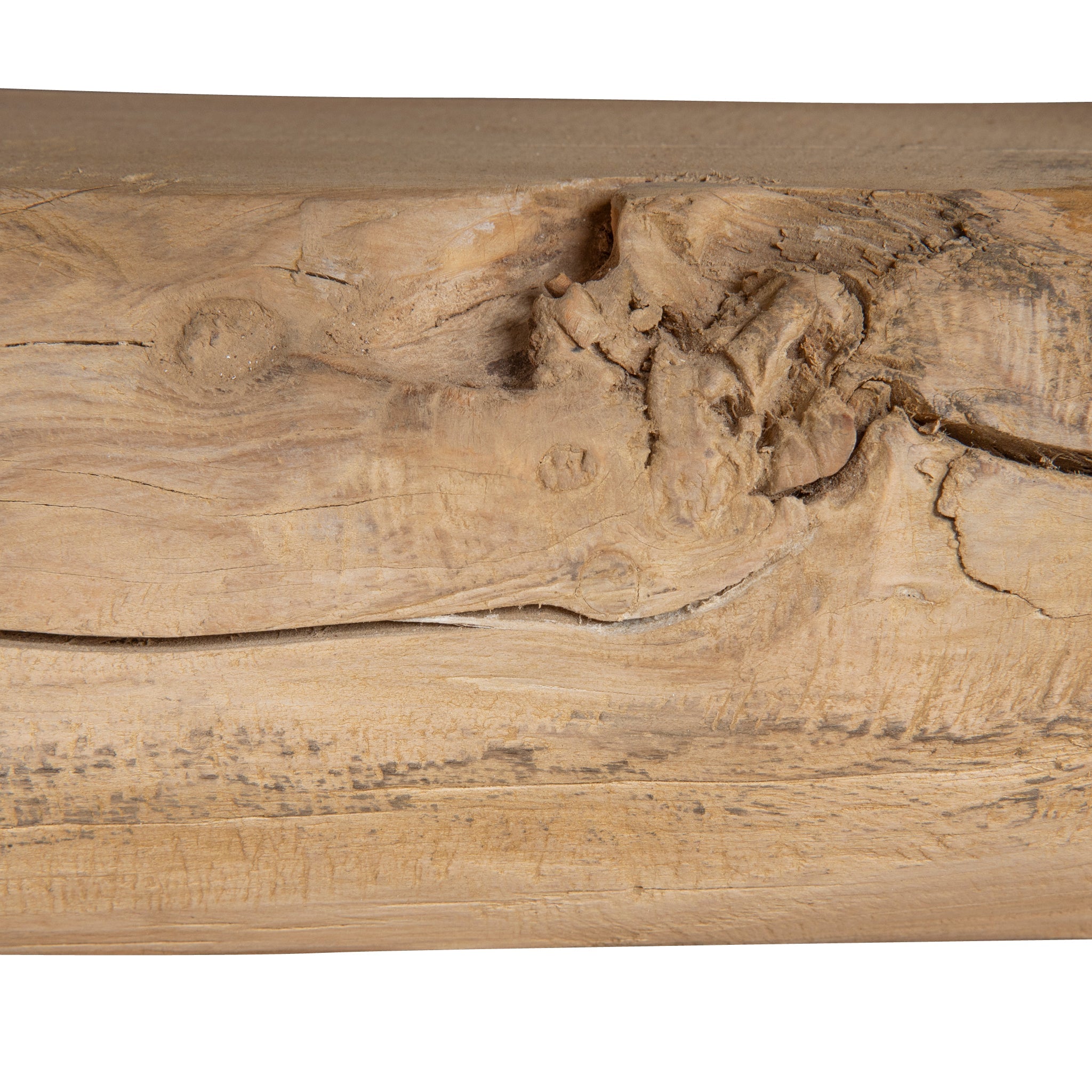 100cm Elm Round Coffee Table - Natural