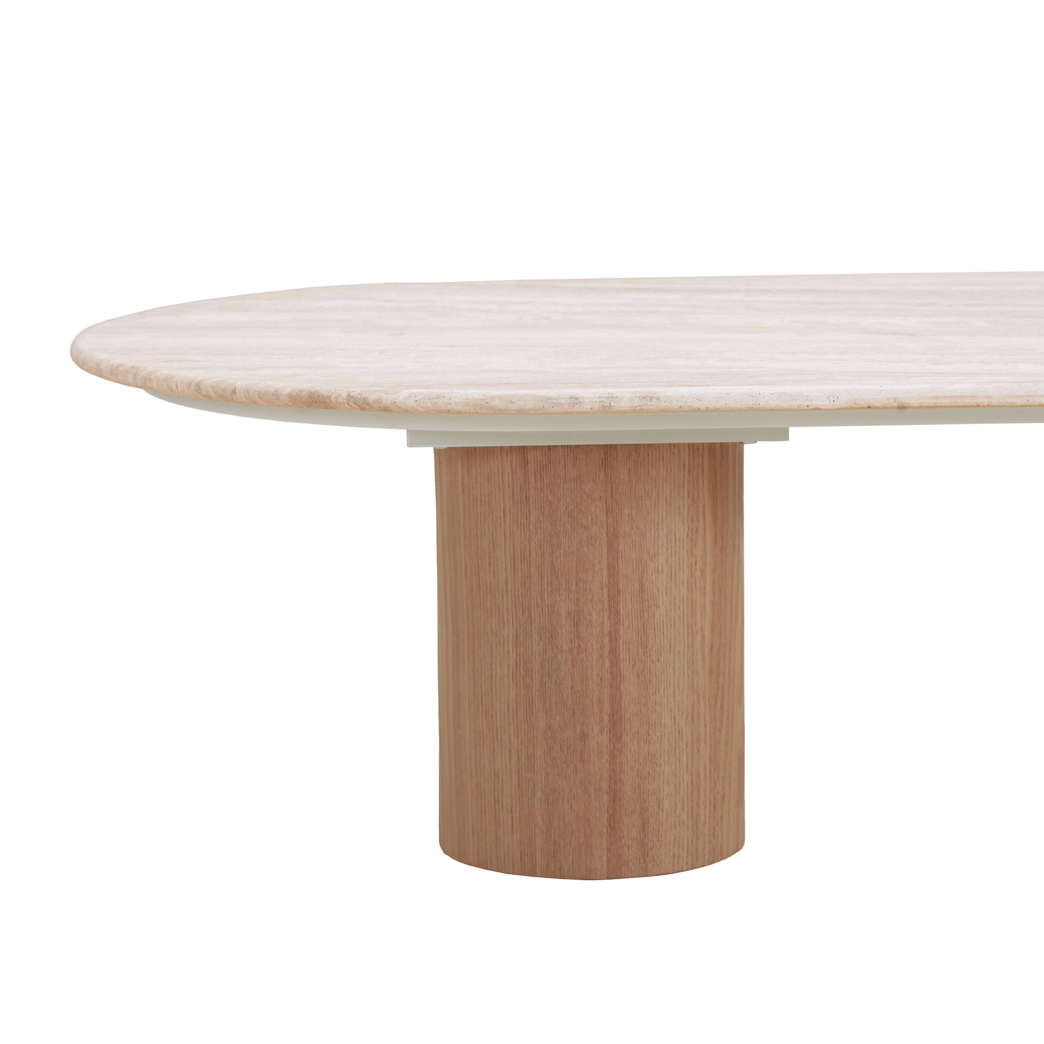 1.5m Travertine Top Coffee Table - Natural
