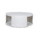 100cm Wooden Round Coffee Table - White - image 2