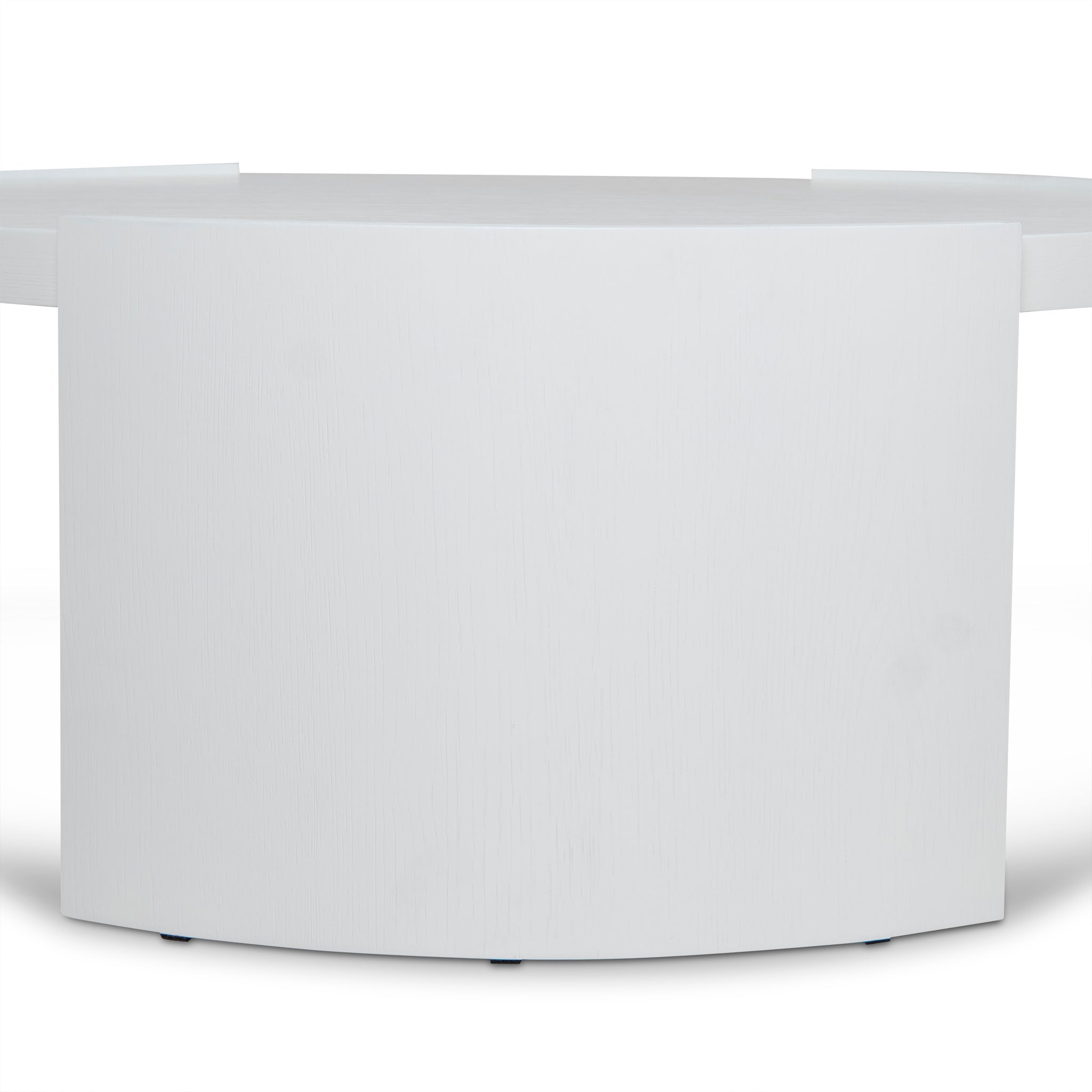 CCF8975-CN 100cm Wooden Round Coffee Table - White