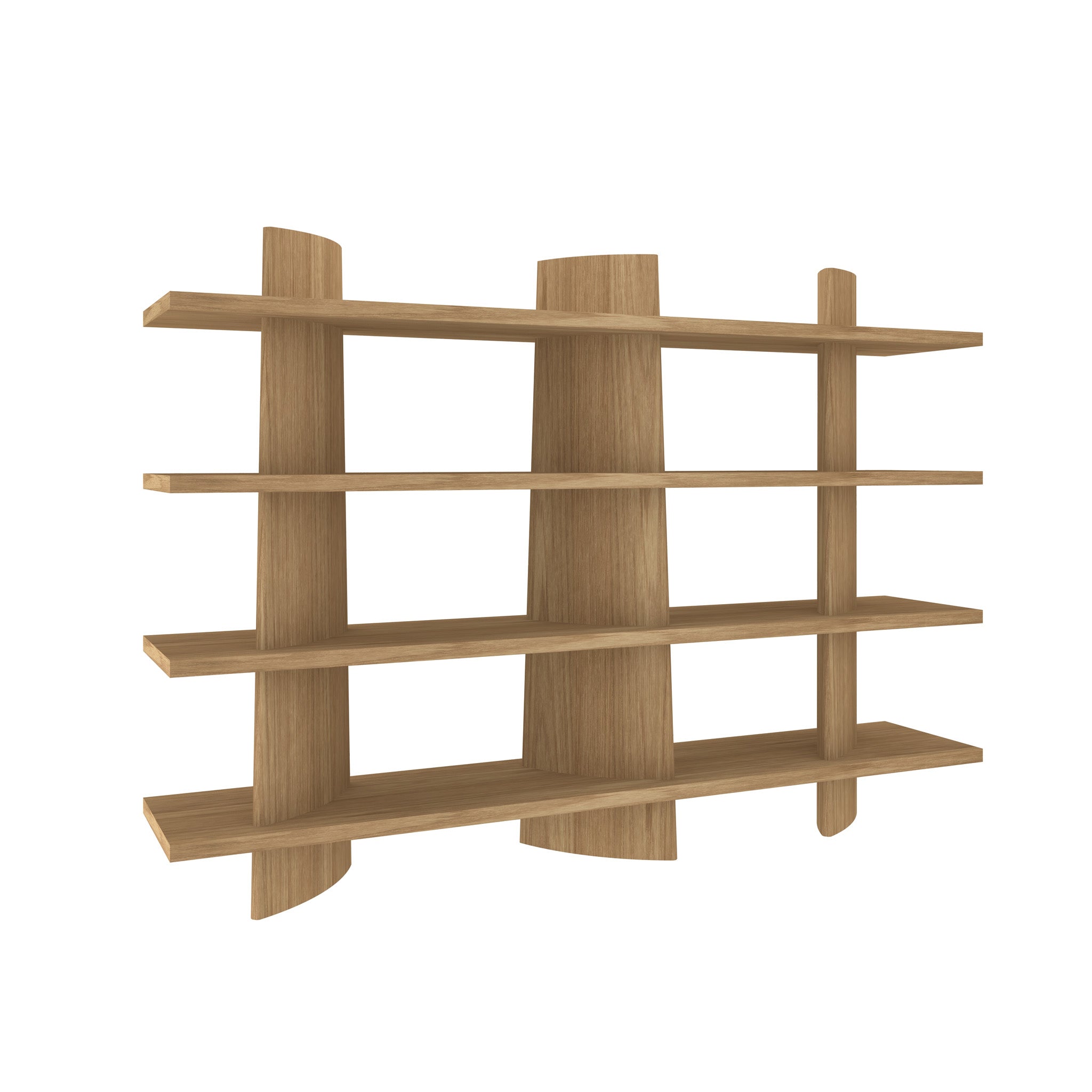 2.4m Bookshelf - Natural Oak