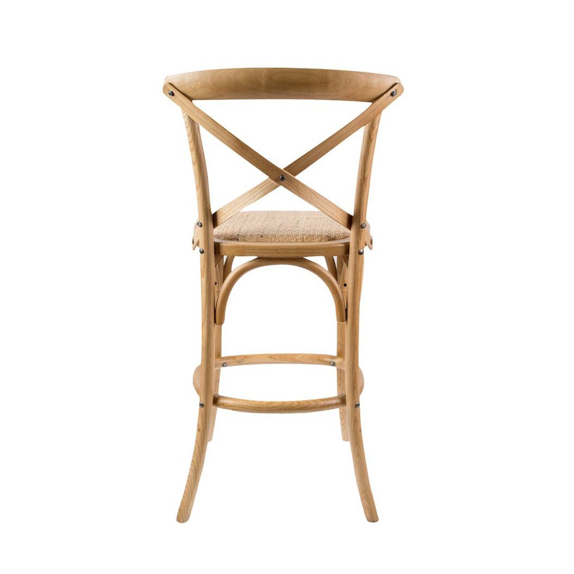 Victoria Noir Cross Back Bar Stool