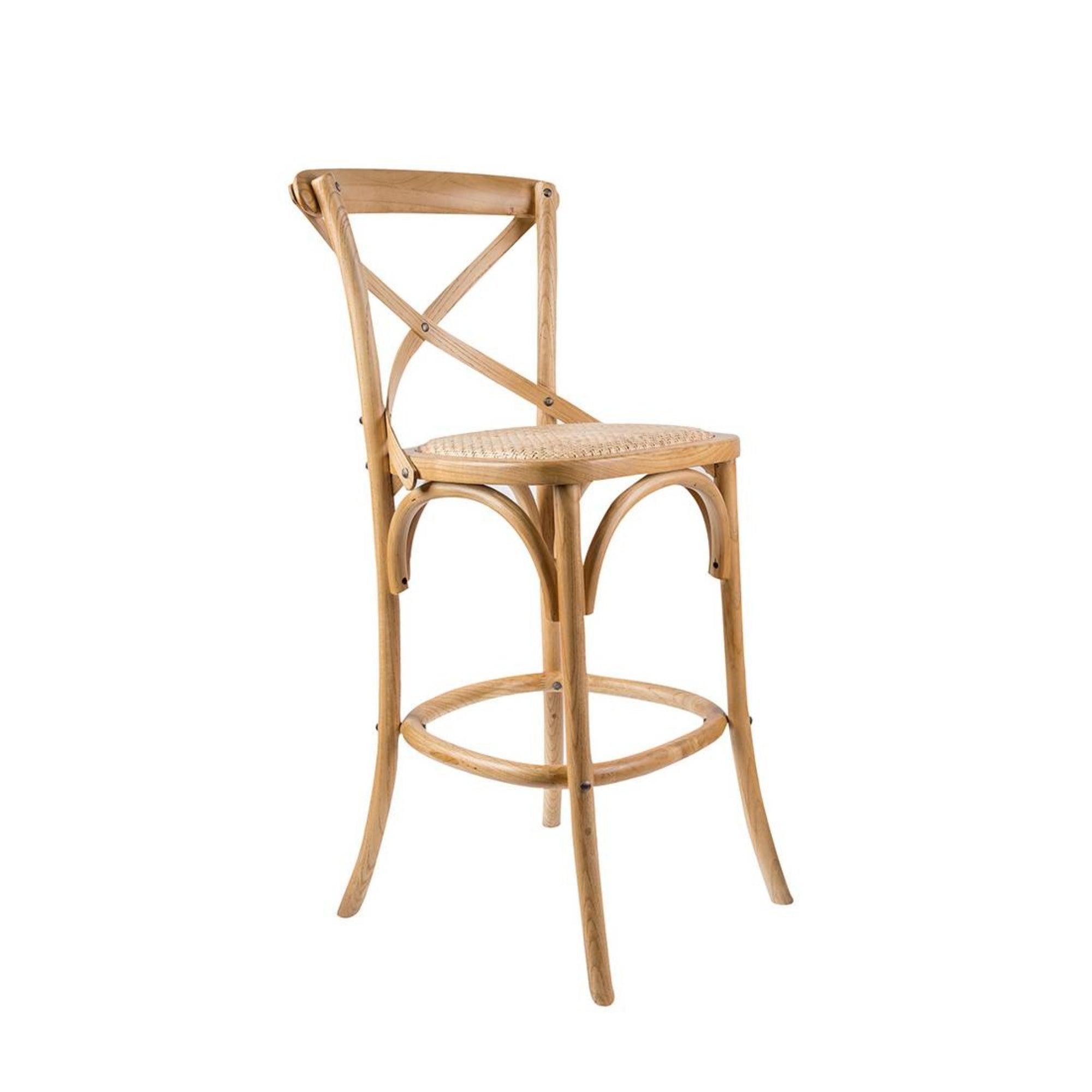 Victoria Noir Cross Back Bar Stool