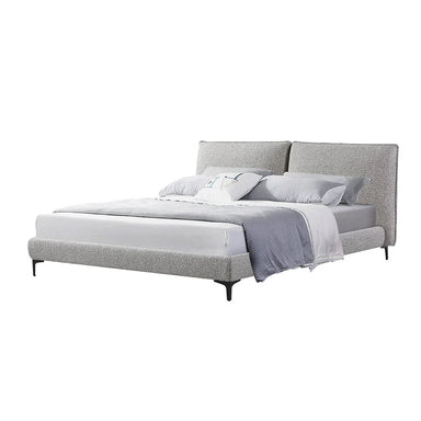 Showcasing Camina Fabric Queen Bed Frame - Olive Brown Boucle BD8365-YO Bed Frame by Calibre Furniturs