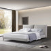 Fabric King Bed Frame - Olive Brown Boucle - image 2
