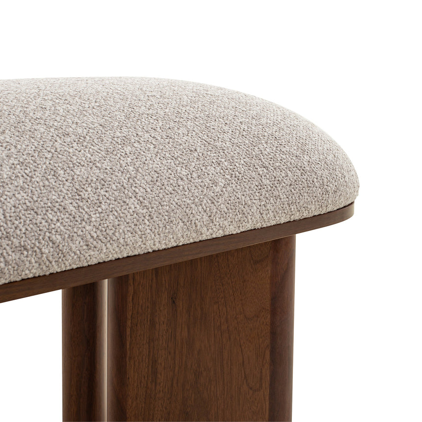 Walnut Bench - Clay Grey