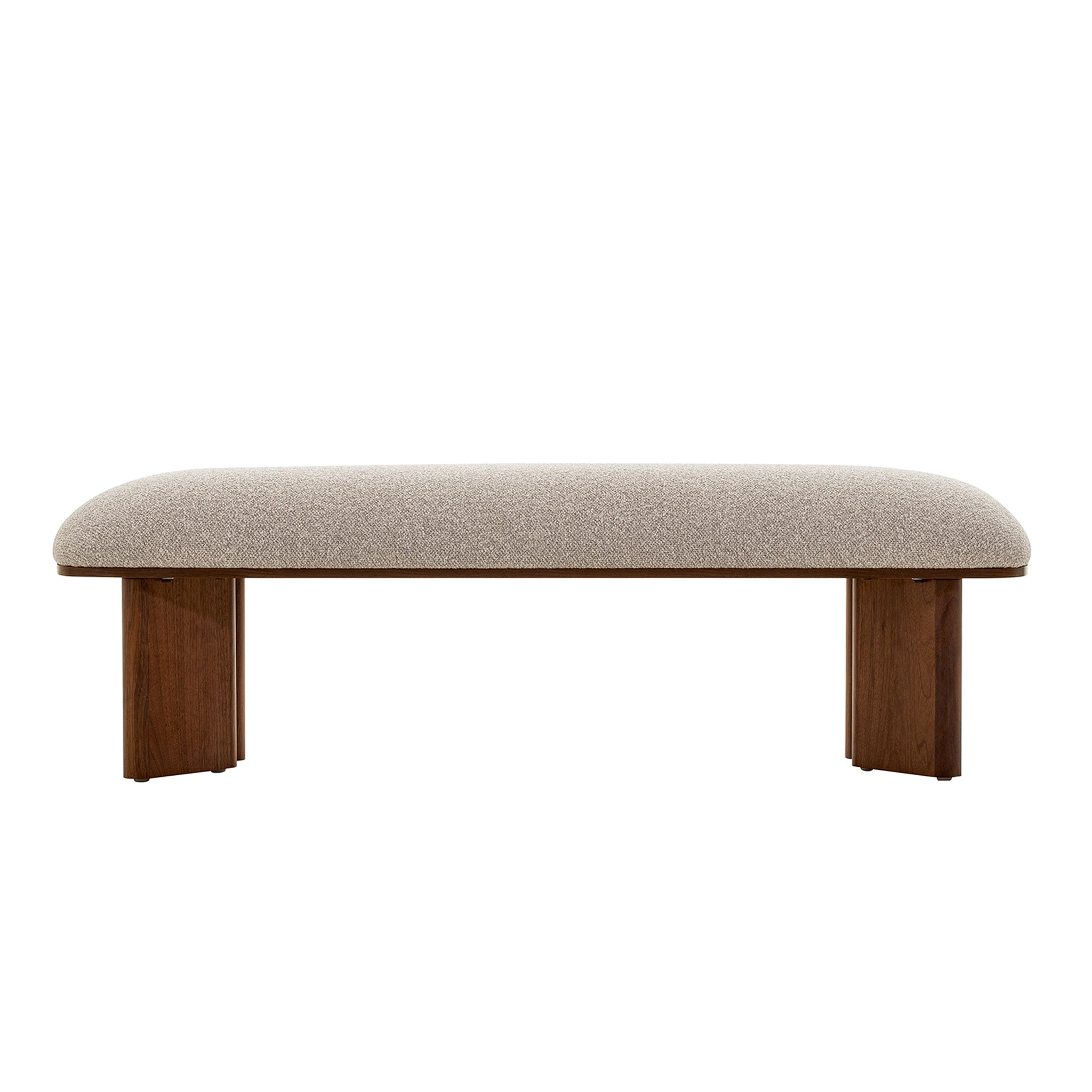 1.5m Walnut Bench - Clay Grey