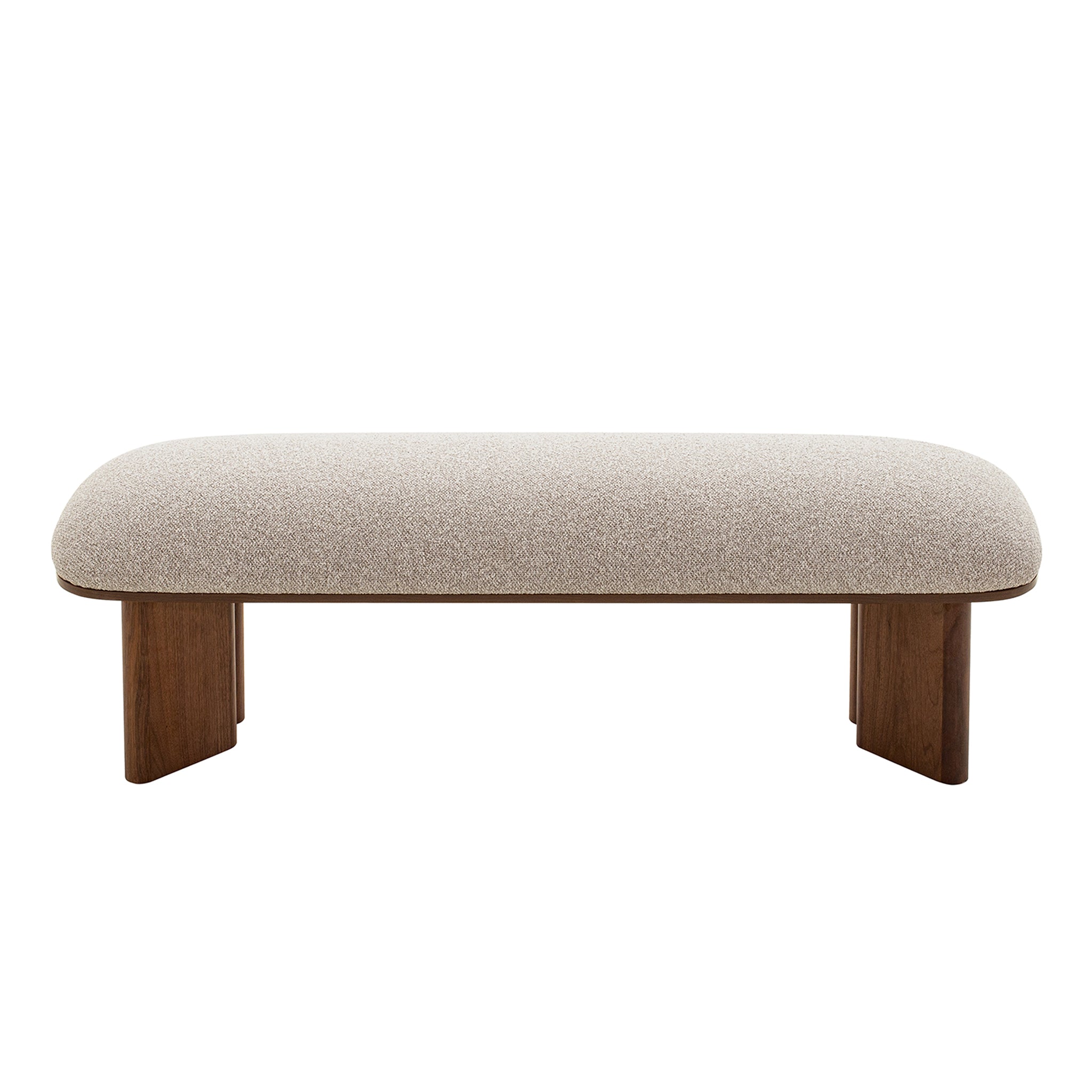 CDB10240-IG 1.5m Walnut Bench - Clay Grey