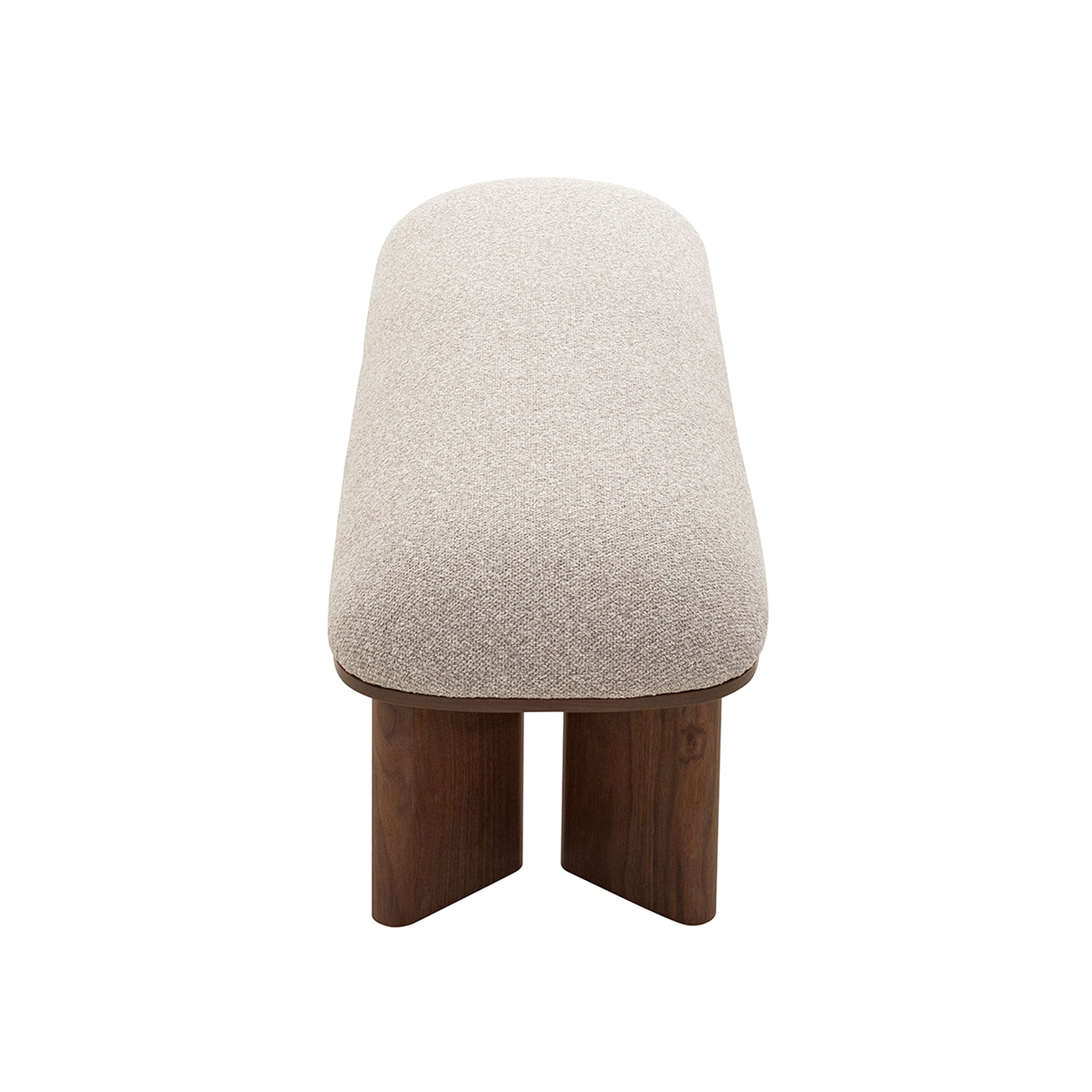 CDB10240-IG 1.5m Walnut Bench - Clay Grey