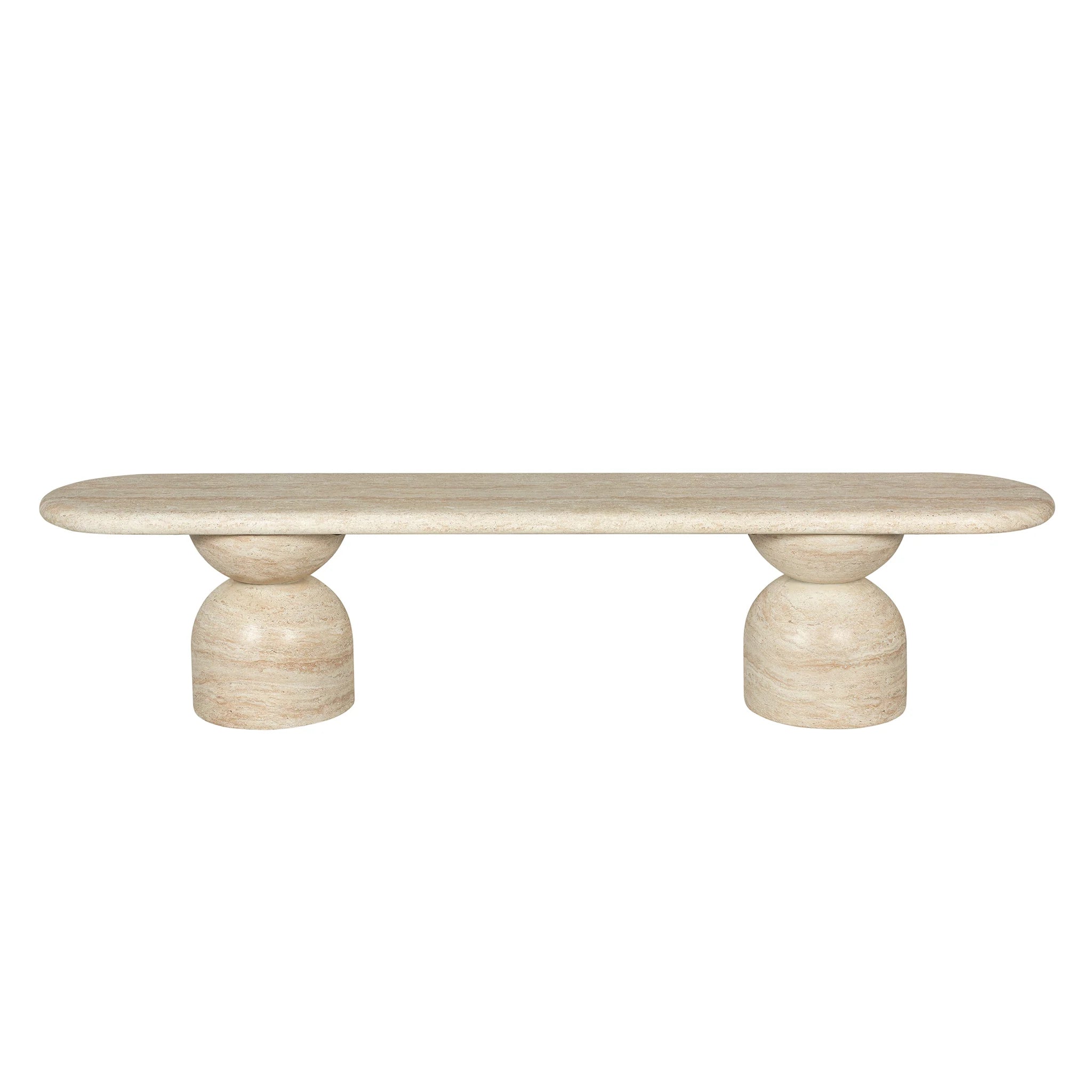 Showcasing Celimora 2m Indoor Bench - Light Travertine Look DB12288-CO Bench by Calibre Furniturs