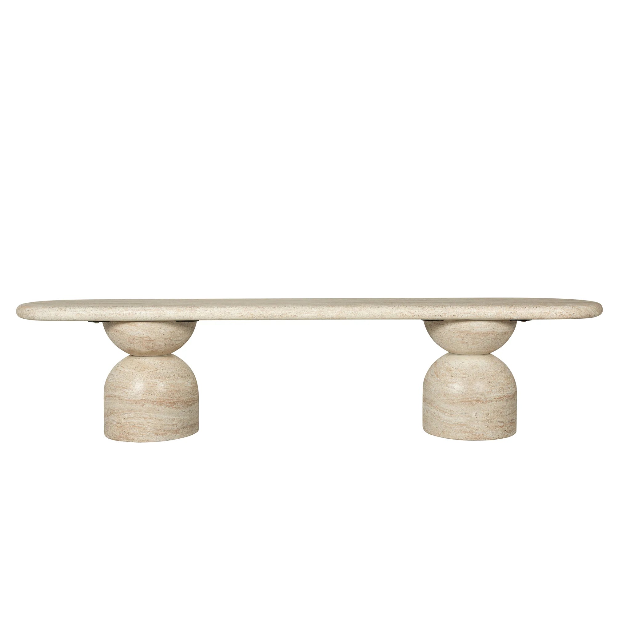 Showcasing Celimora 2m Indoor Bench - Light Travertine Look DB12288-CO Bench by Calibre Furniturs