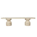Showcasing Celimora 2m Indoor Bench - Light Travertine Look DB12288-CO Bench by Calibre Furniturs