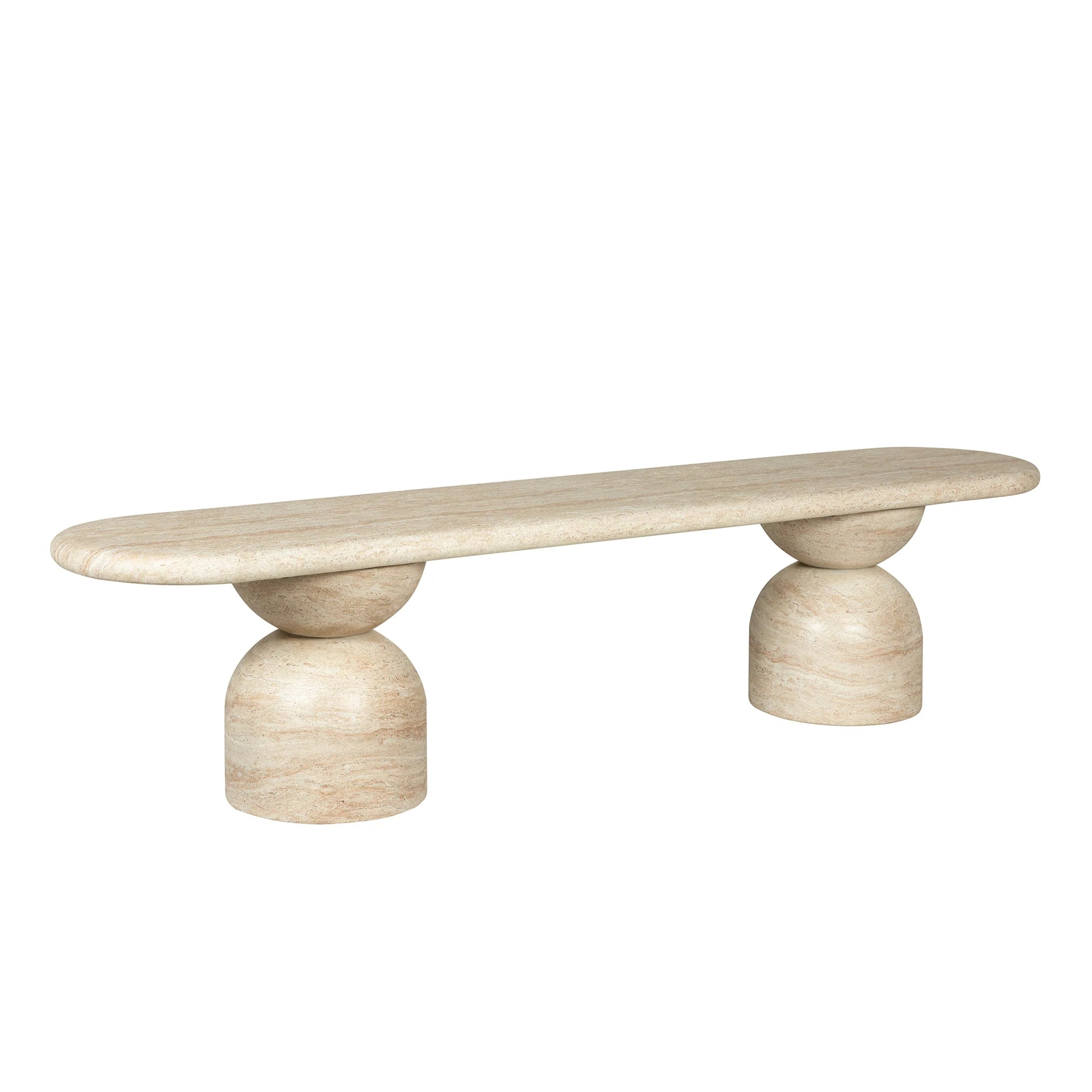 Showcasing Celimora 2m Indoor Bench - Light Travertine Look DB12288-CO Bench by Calibre Furniturs