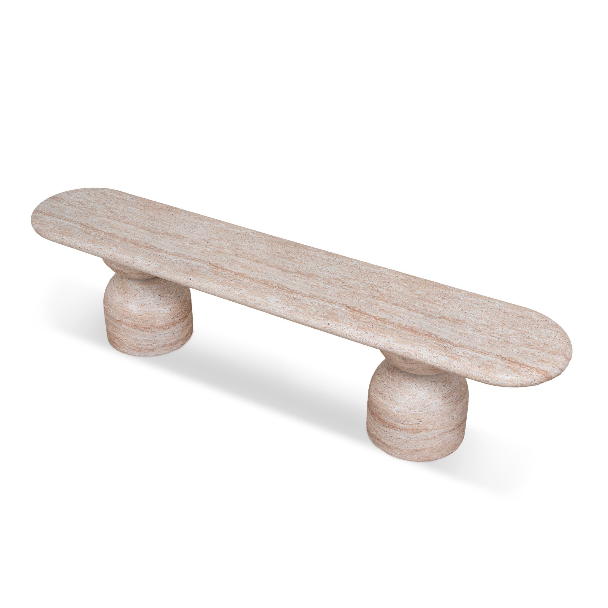 2m Indoor Bench - Light Travertine Look
