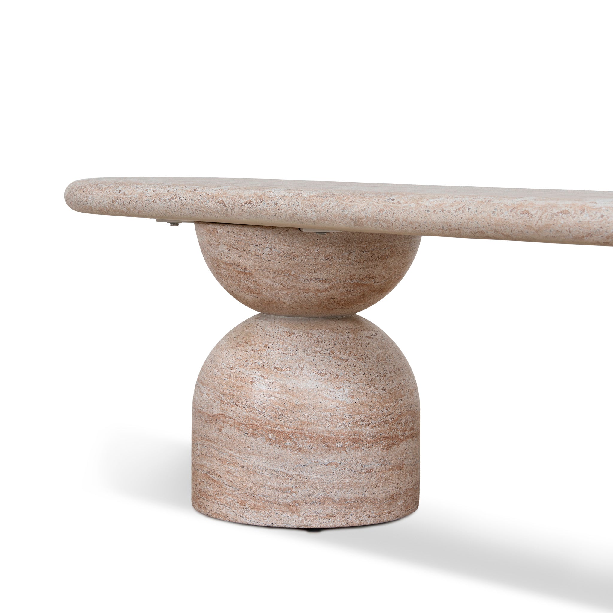 2m Indoor Bench - Light Travertine Look