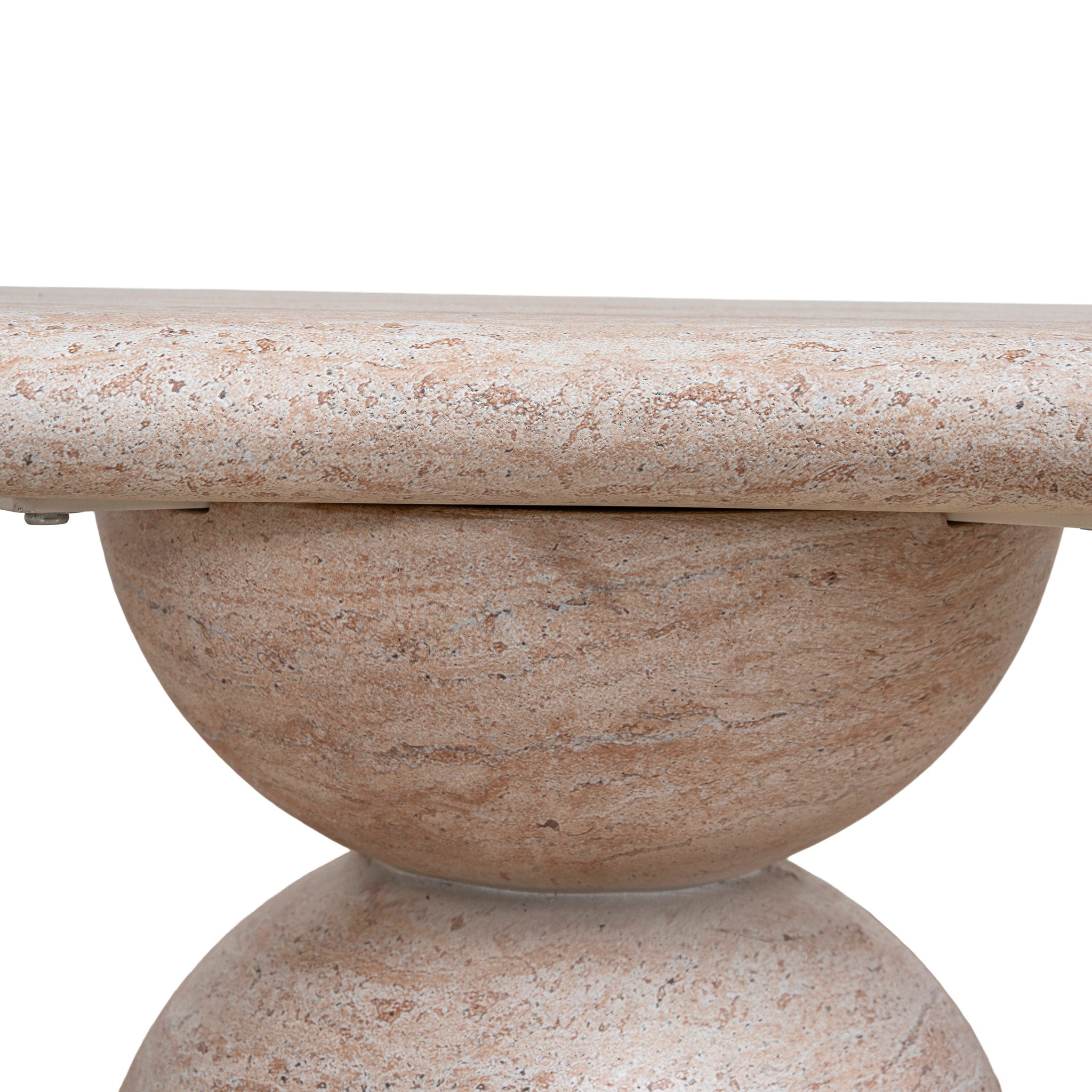 CDT12287-CO 2.2m Oval Dining Table - Light Travertine Look